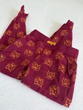Amazon Boys Maroon and Orange Tiger Print Sweatpants